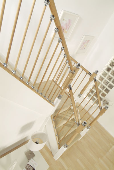 Axxys Oak with oak balusters
