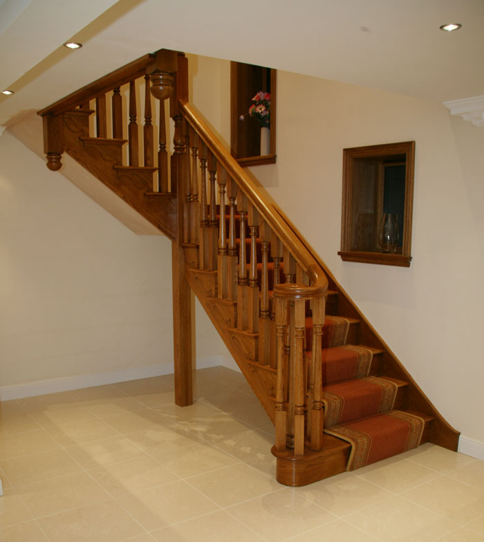 Brooklyn Oak Cut String Staircase