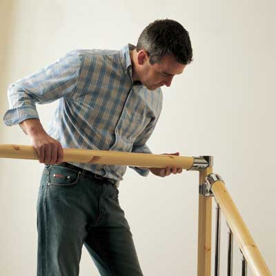 When the stair balustrading is complete begin fitting the landing balustrade.