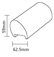 Slender handrail section